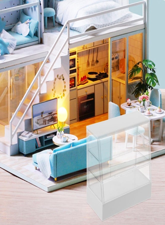 MUCKLILY Dollhouse Bakery Cabinet Model Miniature Cake Display Stand for Dollhouse Decoration Sliding Door Mini Cupboard Ornament for Kitchen Bakery Settings - Image 5